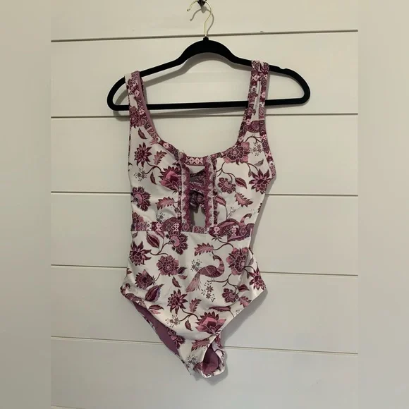 BECCA Tahiti Plunge One Piece Swimsuit M - Picture 5 of 12